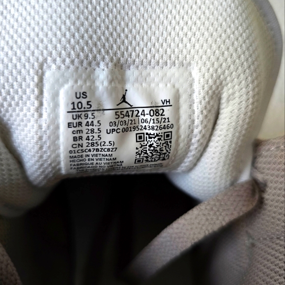 Nike Men's Air Jordan 1 Mid Linen Sneakers size 10.5 - Picture 8 of 11